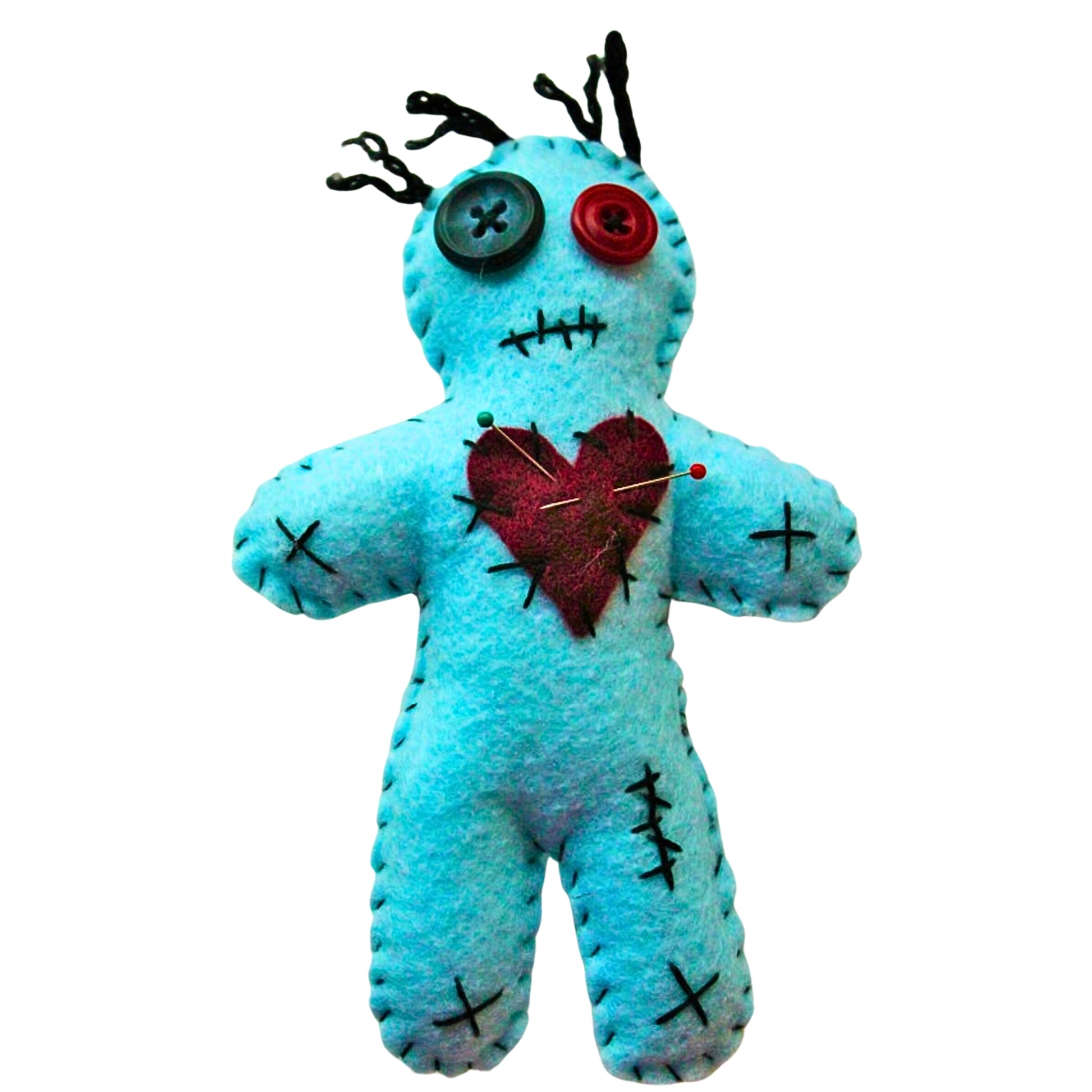 Handcrafted Blue Voodoo Doll