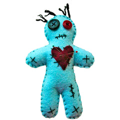 Handcrafted Blue Voodoo Doll