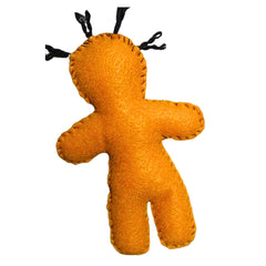 Handcrafted Orange Voodoo Doll