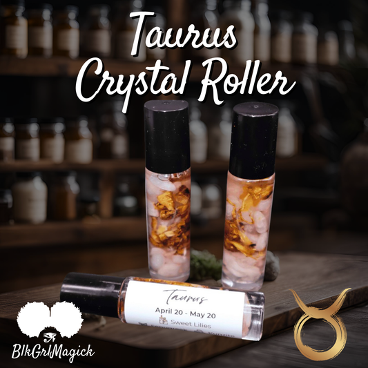 Taurus Crystal Perfume Roller