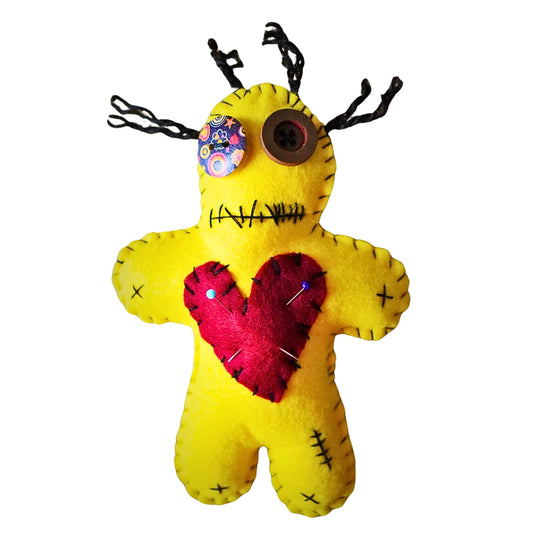 Handcrafted Yellow Voodoo Doll