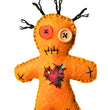 Handcrafted Orange Voodoo Doll