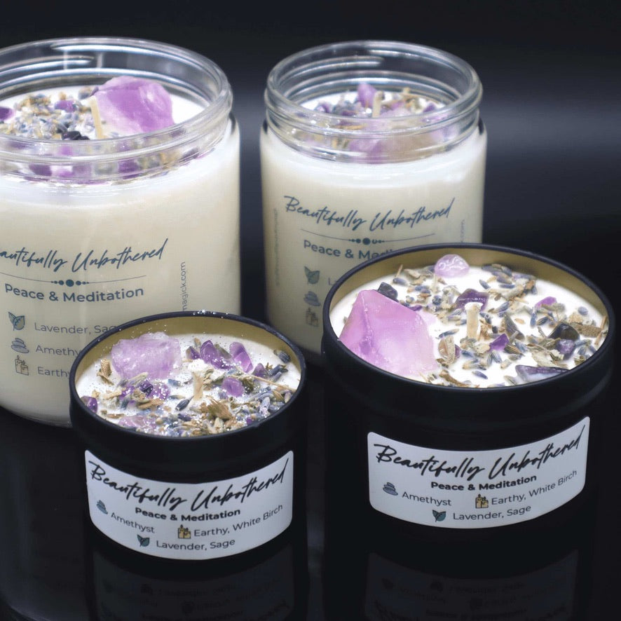 Beautifully Unbothered Amethyst Candle Gift Set