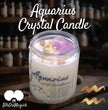 Aquarius Zodiac Crystal Candle