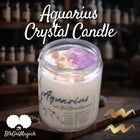 Aquarius Zodiac Crystal Candle