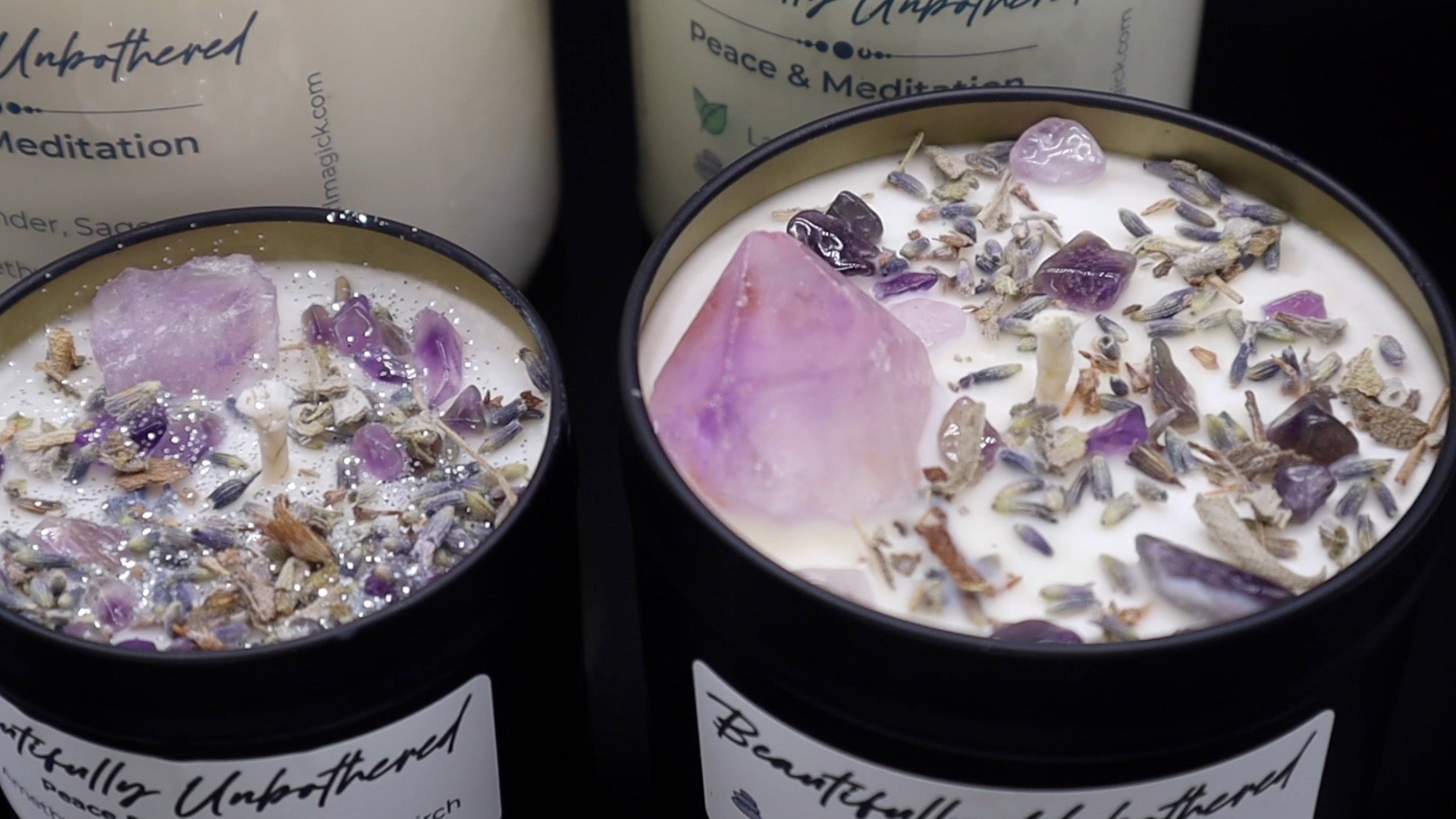 Beautifully Unbothered Amethyst Crystal Candle