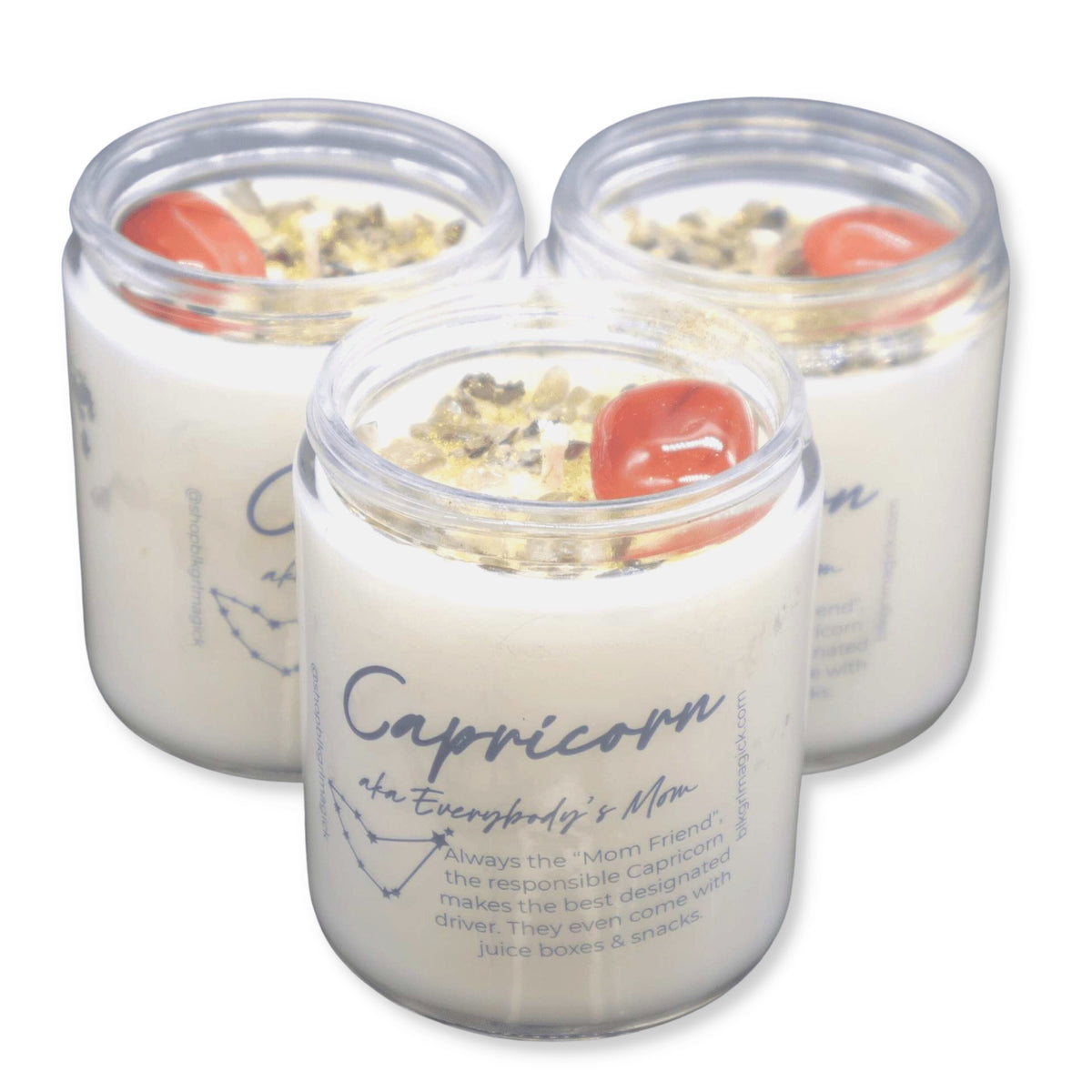 Capricorn Zodiac Crystal Candle