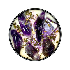 Crown Chakra Crystal Candle