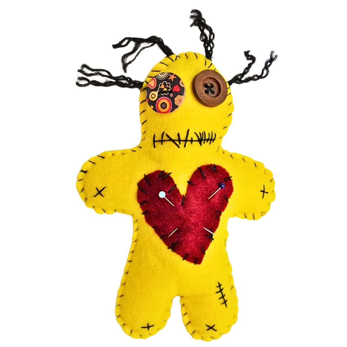 Handcrafted Yellow Voodoo Doll