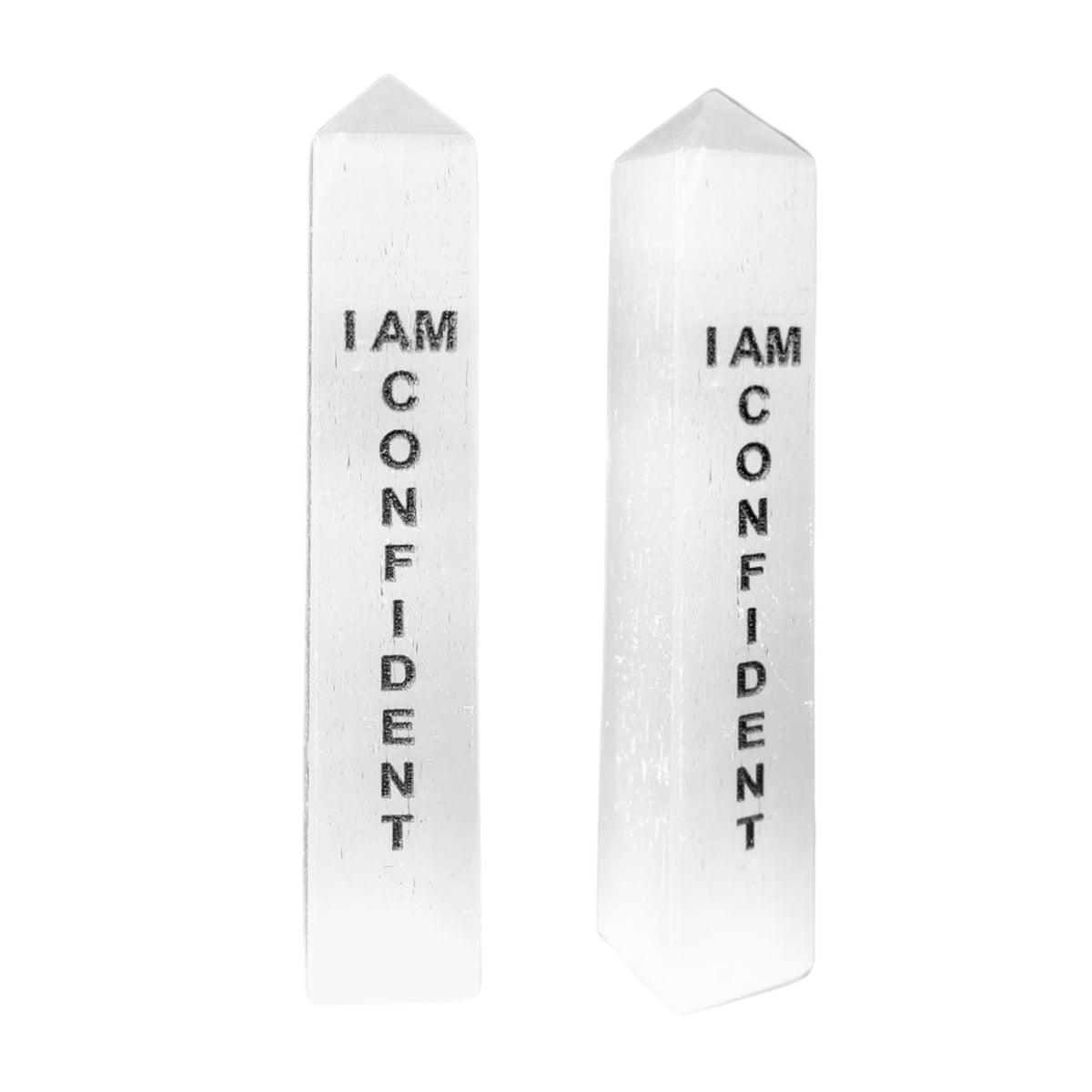 I Am Confident Selenite Crystal Tower