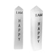 I Am Happy Selenite Crystal Tower