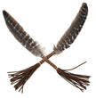 Leather Wrapped Smudge Feather