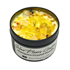 Solar Plexus Chakra Crystal Candle