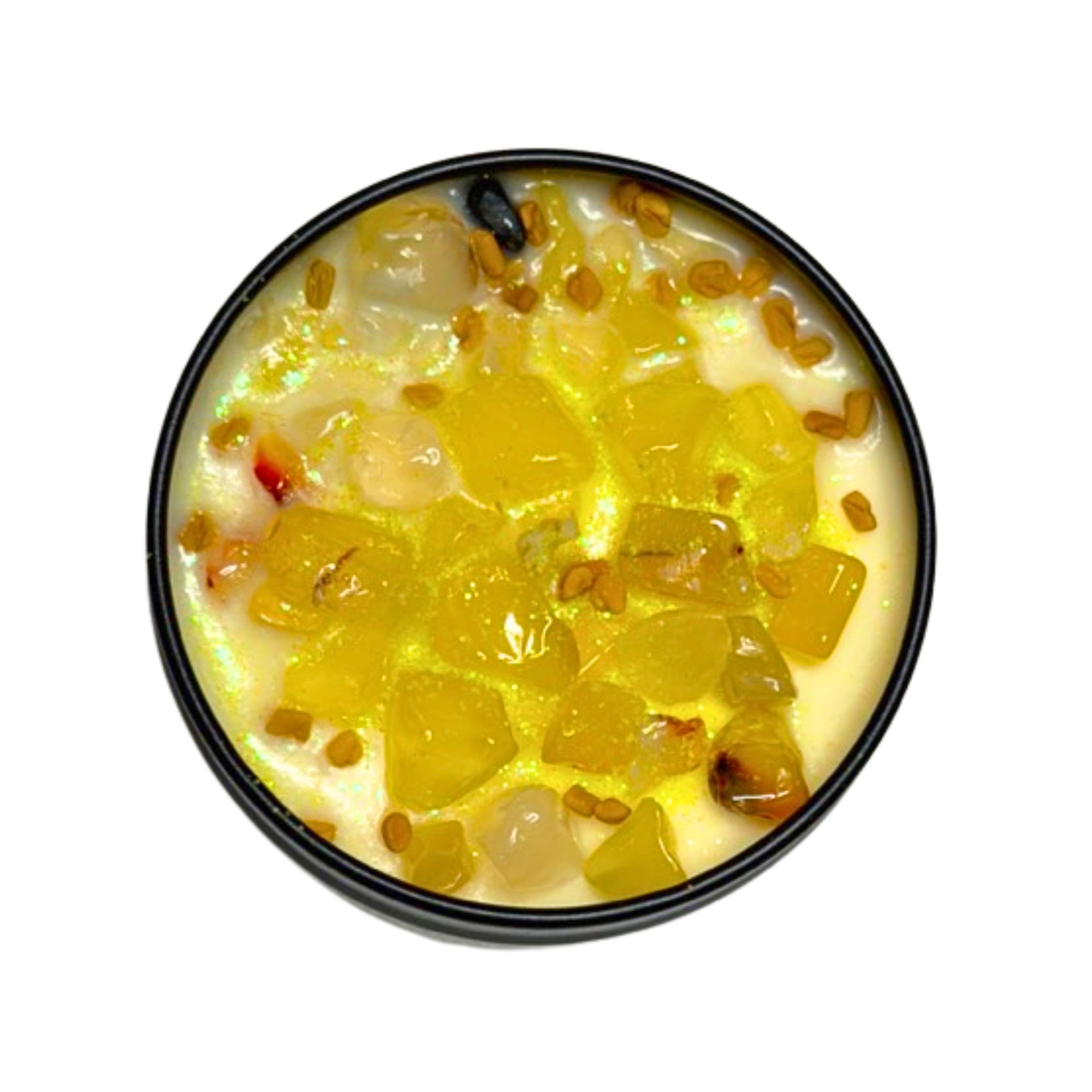 Solar Plexus Chakra Crystal Candle