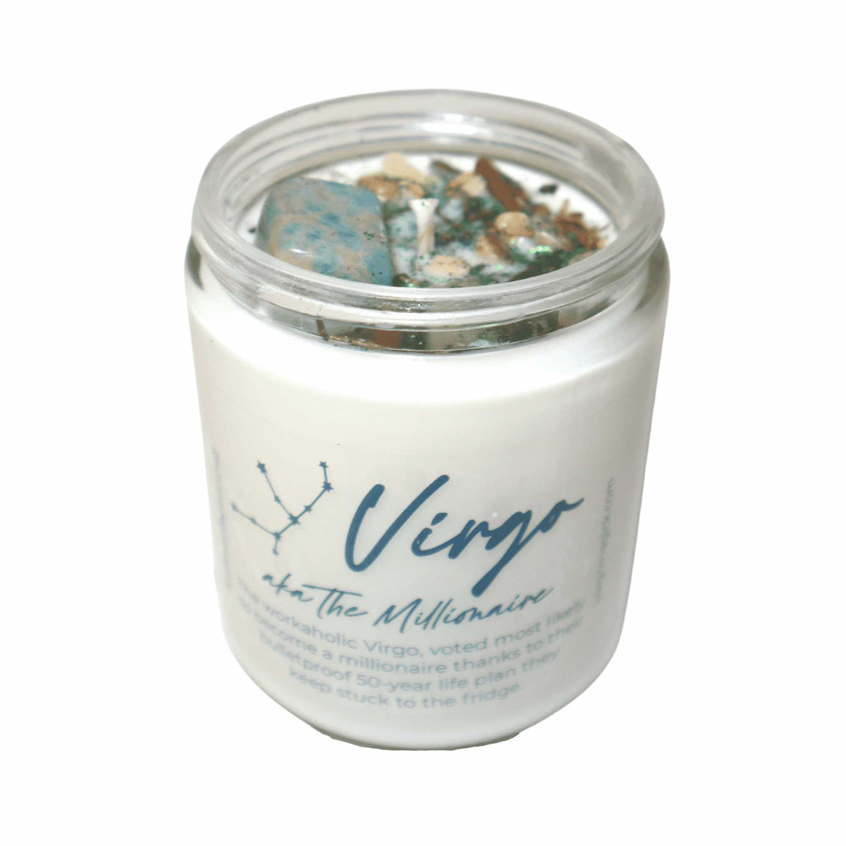 Virgo Zodiac Crystal Candle