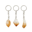 Raw Citrine Crystal Keychain