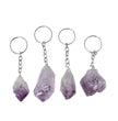 Raw Amethyst Crystal Keychain