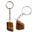 Raw Tiger Eye Gemstone Keychain