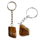 Raw Tiger Eye Gemstone Keychain