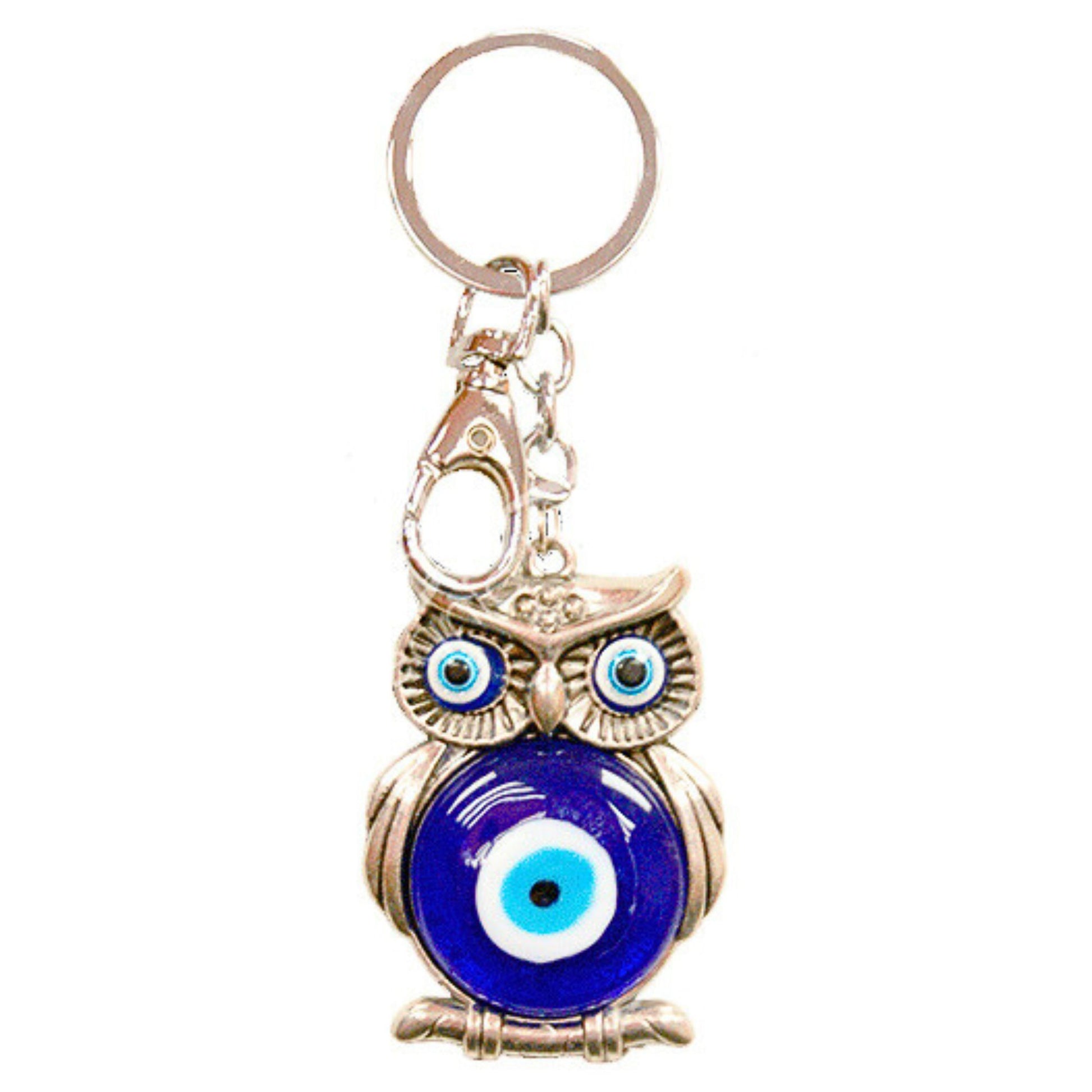 Handmade Owl Evil Eye Keychain